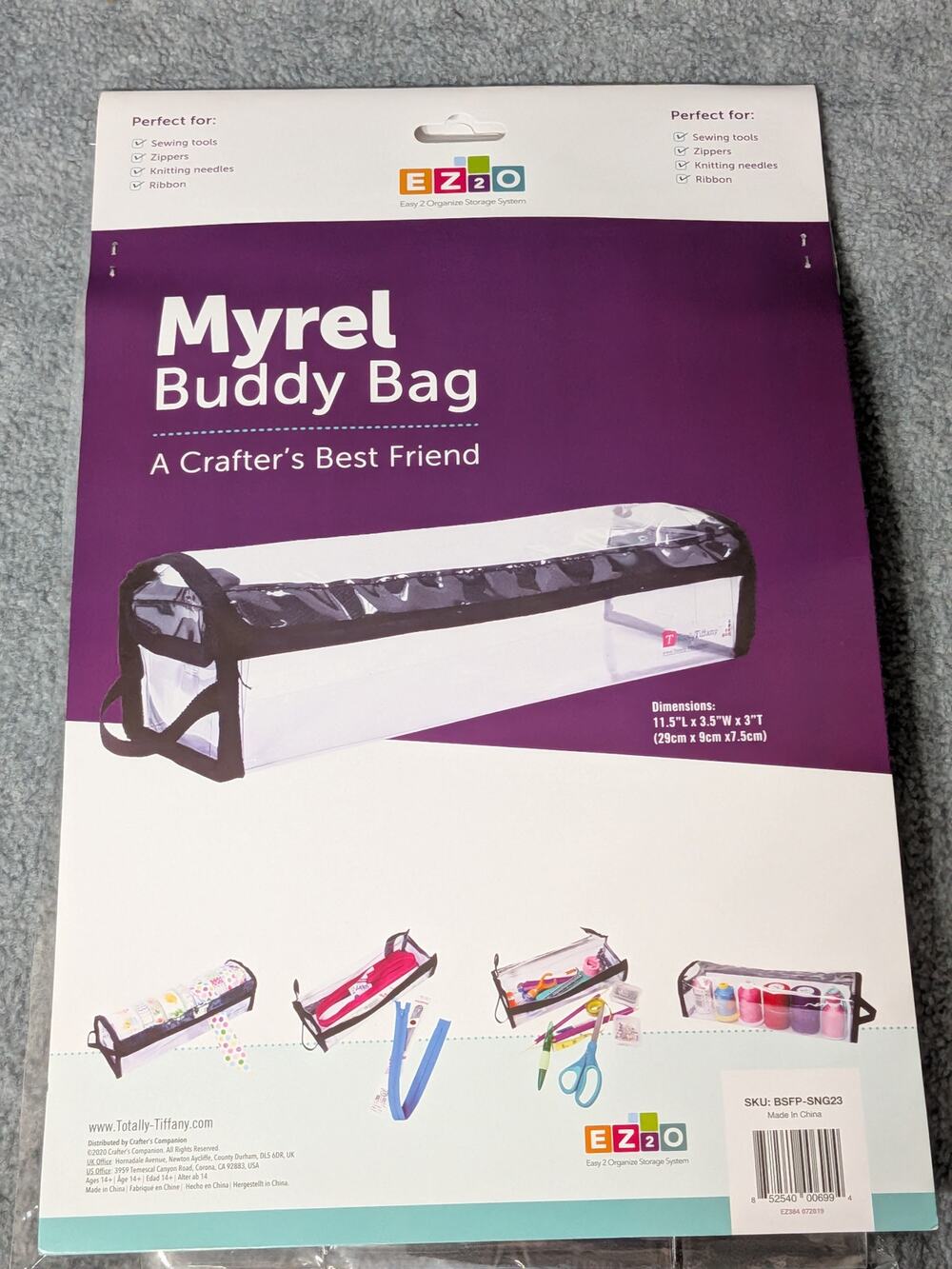 TOTALLY-TIFFANY Myrel Buddy Bag Craft Storage Sewing Quilting Ribbon Tools NEW